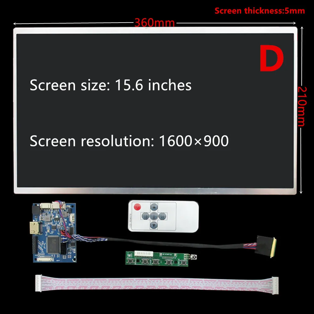 Imagem -05 - Polegada Tela Lcd Monitor Placa de Driver de Controle Hdmi-compatível para Computador Tela Secundária Raspberry pi pc 13.3 14 15.6