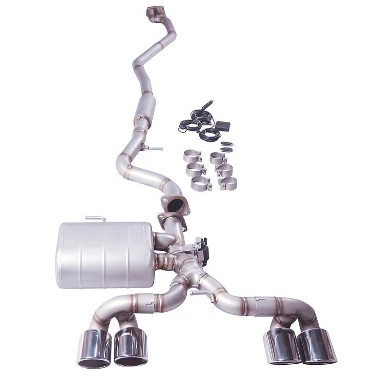 GFC Exhaust/Suitable for 06-12 BMW 320i 325i E90 E92 2.0T Catback Performance Valve Exhaust Connected to M3 Rear Spoiler