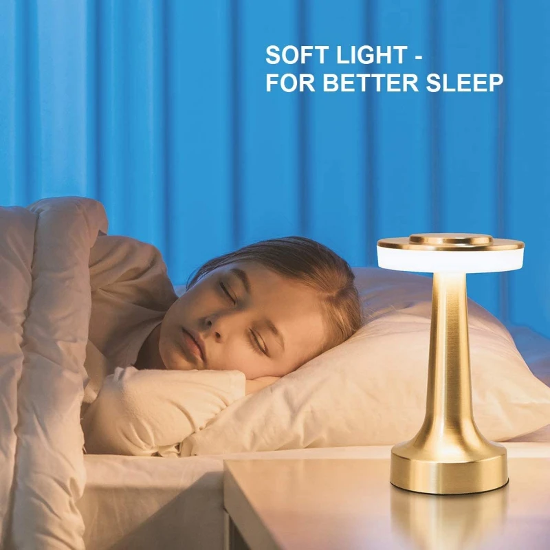 Touch Bar Desk Lamp USB Soft Light Night Lamp Wireless Portable Table Lamp LED European Atmosphere Lamp for Bar/Restaurant Decor