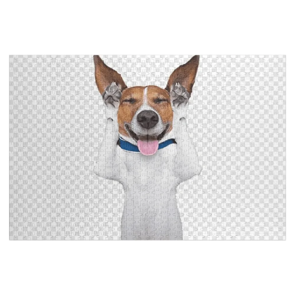 

Jack Russell Terrier Dog Funny Jigsaw Puzzle Wooden Compositions For Children Anime Custom Wooden Gift Puzzle