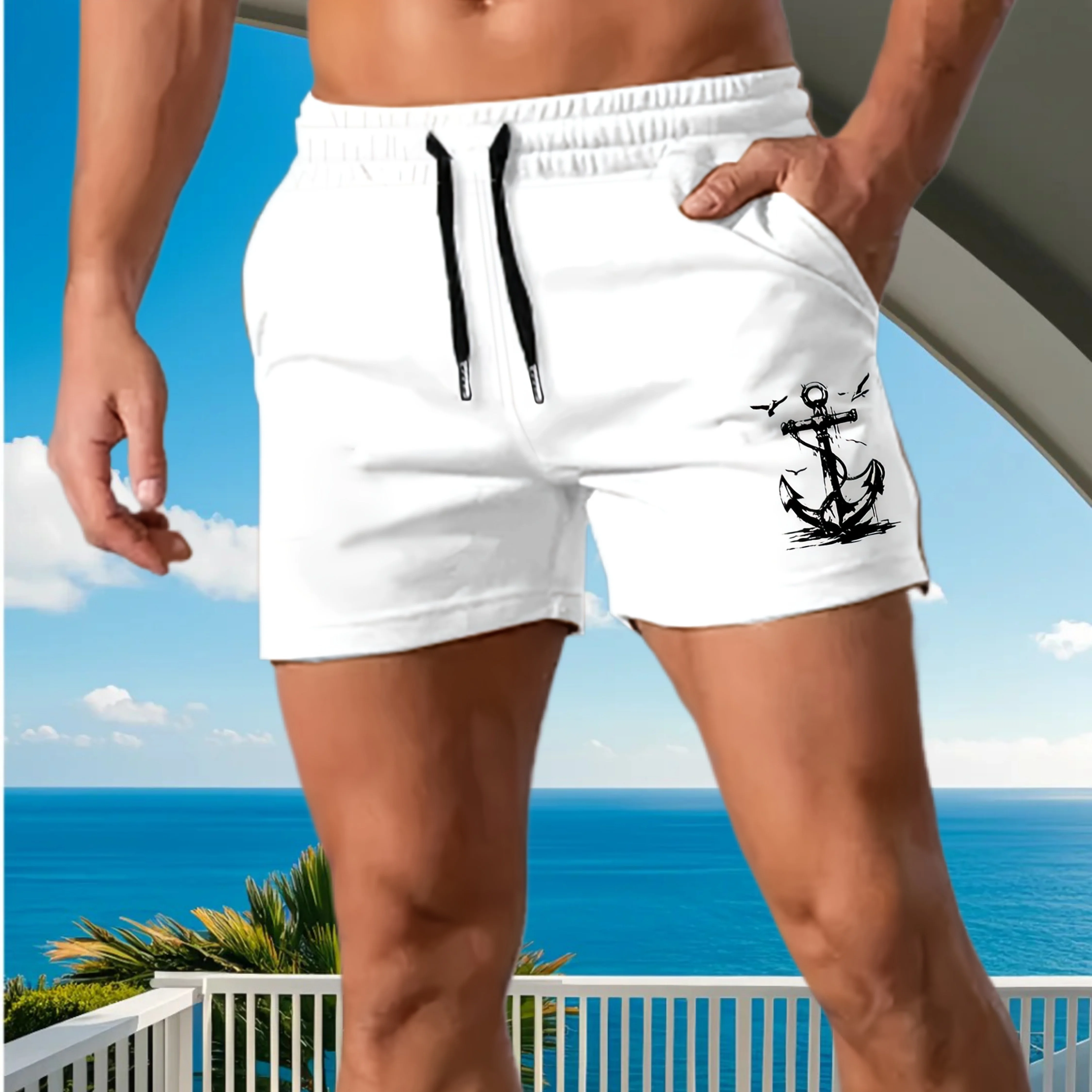 

2025Мужская спортивная бритва, летняя спортивная одежда, шорты для пляжного бега, тренировочные шорты, баскетбольная одежда, спортивные штаны для бега в тренажерном зале