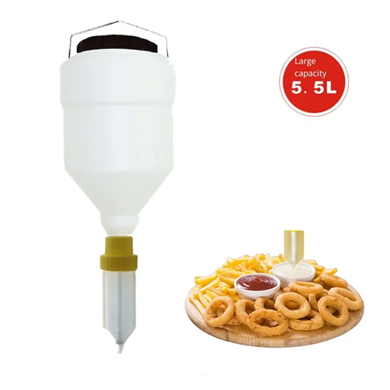 5.5L Hanging Sauce Squeeze Bottle Sauce Bottle Large Diameter Sauce Squeeze Bottle