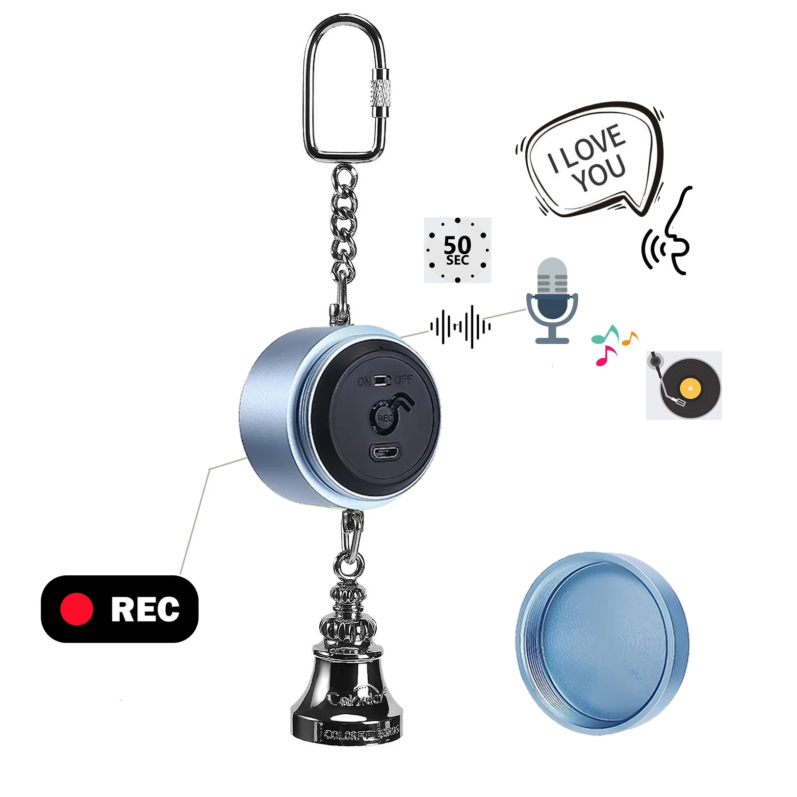 Parrot Toys to Teaching Training Bird Talking Coach Interactive Recording Playback Retell Electronic Voice Chewing Tearing Bell