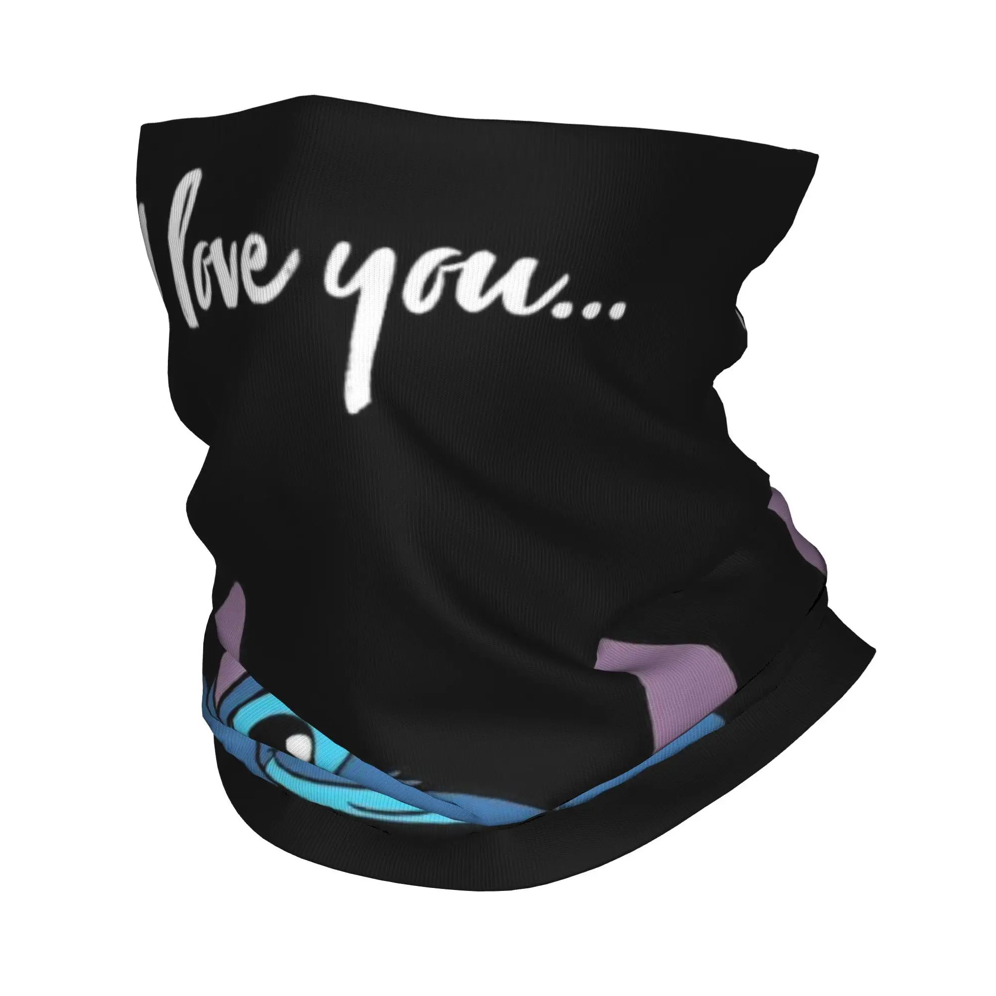 

Custom Cute Stitch Winter Headband Neck Warmer Men Women Ski Cycling Tube Scarf Cartoon Face Bandana Gaiter