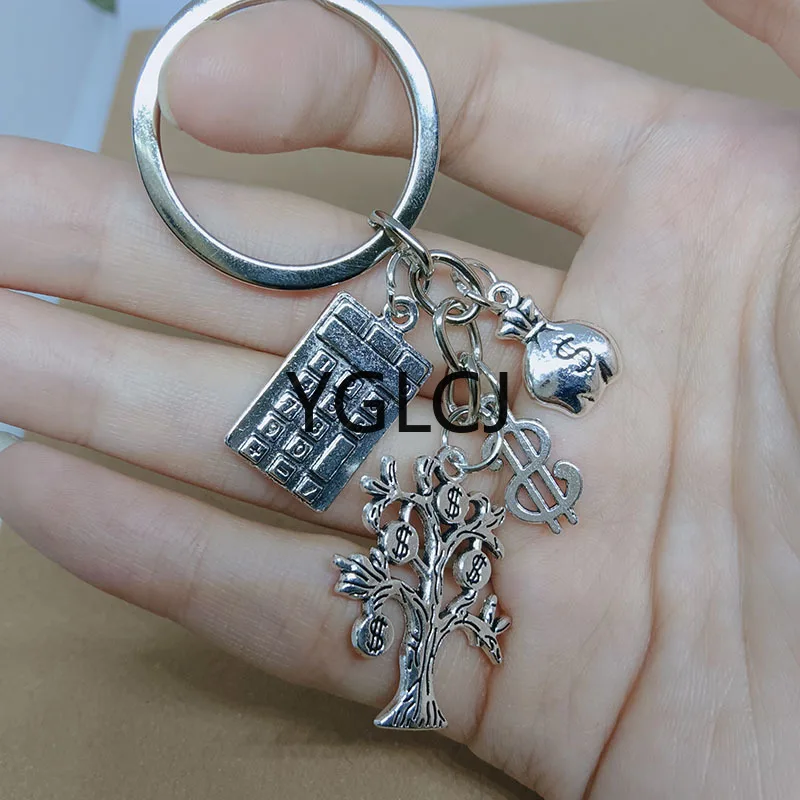 Fashion Jewelry Zinc Alloy Pendant Keychain Money Tree Money Bag Unique Classic Gift