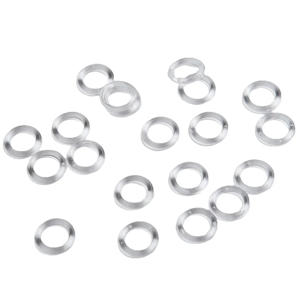 50 Pack Clear Plastic Vertical Blinds Curtain Rings 11mm Inner Diameter Highly Compatible with Original Equipment