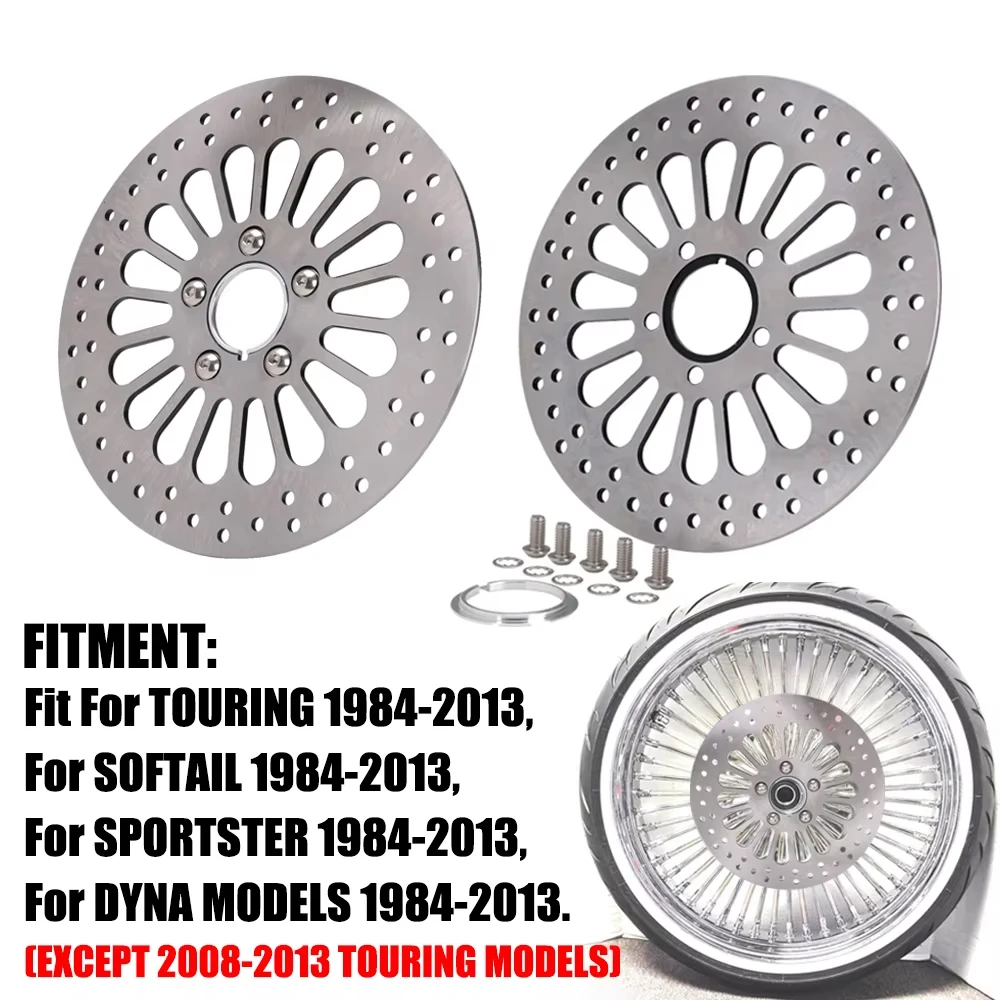 

Motorcycle Front Rear Brake Disc Rotor 420 Stainless Steel For HARLEY Touring Softail Sportster Dyna Models 1984-2013
