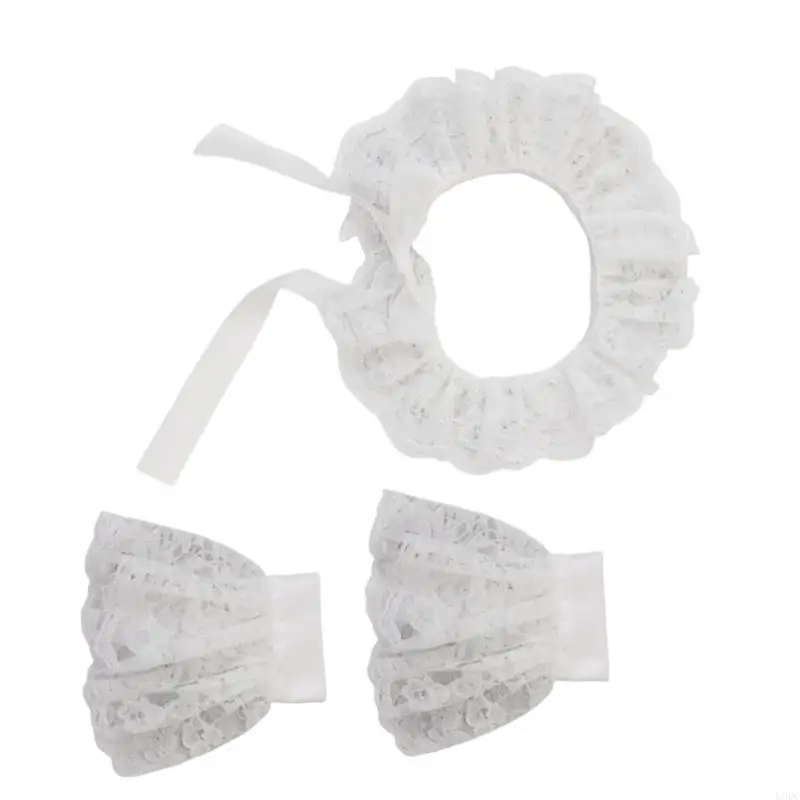 Accessori per polso da polso in finto colletto anime Women Cosplay Tema Event Eventing Y166