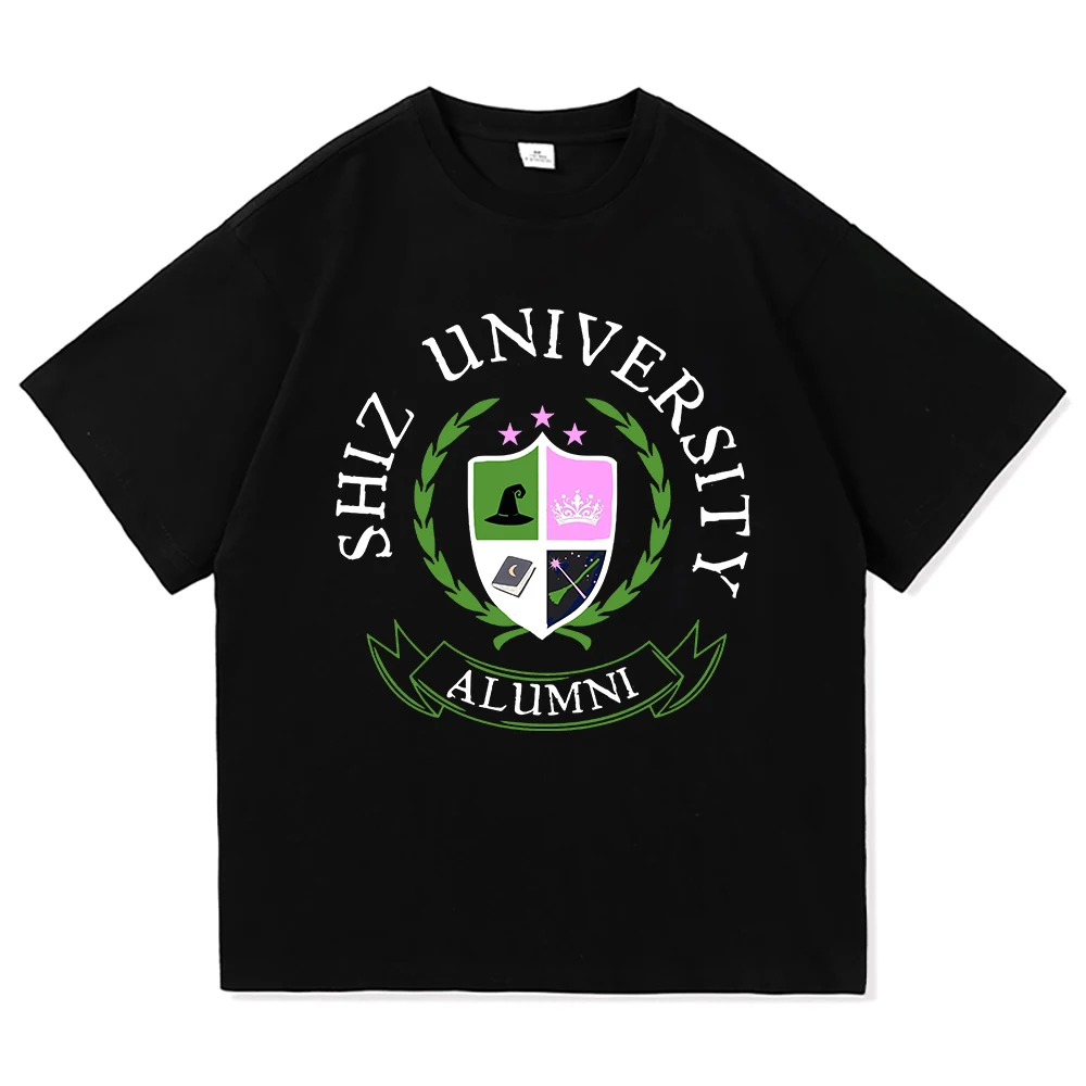 Shiz University Alumni Wicked Movie 2024 T Shirt Men Clothing Harajuku T Shirts Vintage Unisex High Quality Tees Cotton Tops