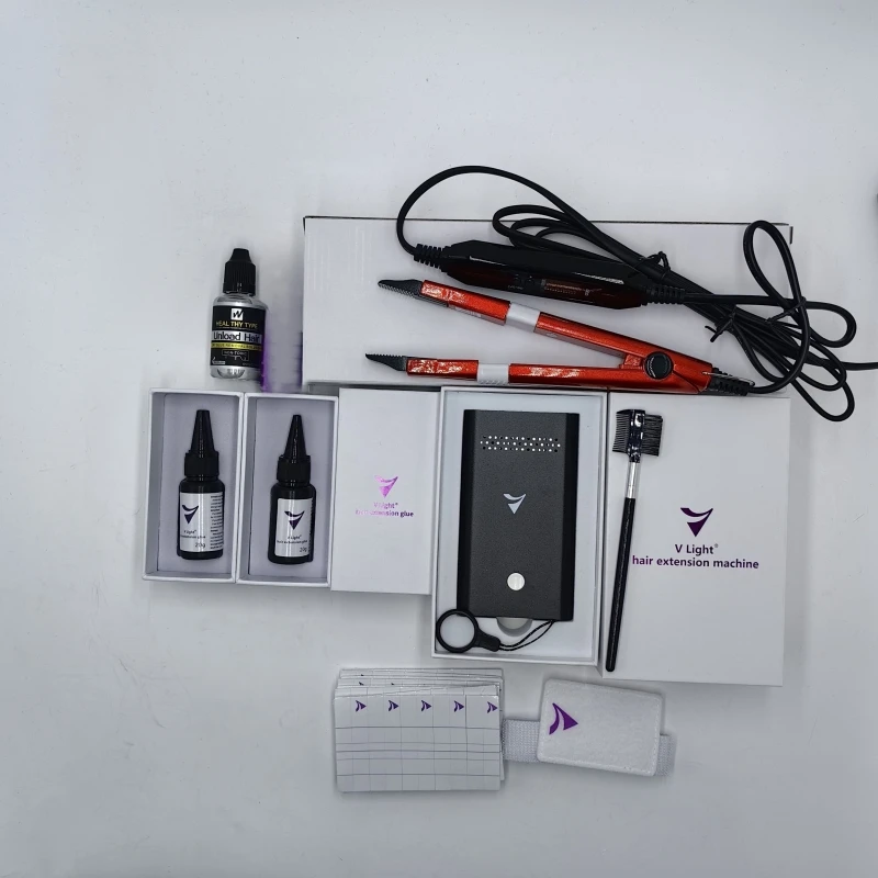 

Инструменты для наращивания волос Технология V-Light Парик Настоящие волосы Инструмент для быстрой прививки V Light Набор для наращивания волос