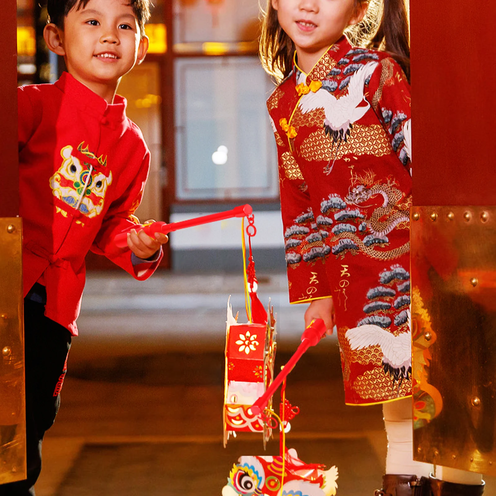 

4 Pcs Luminous Rods Handheld Lantern Sticks Durable Plastic Festival Decorations Led Light Handles Small Child Size