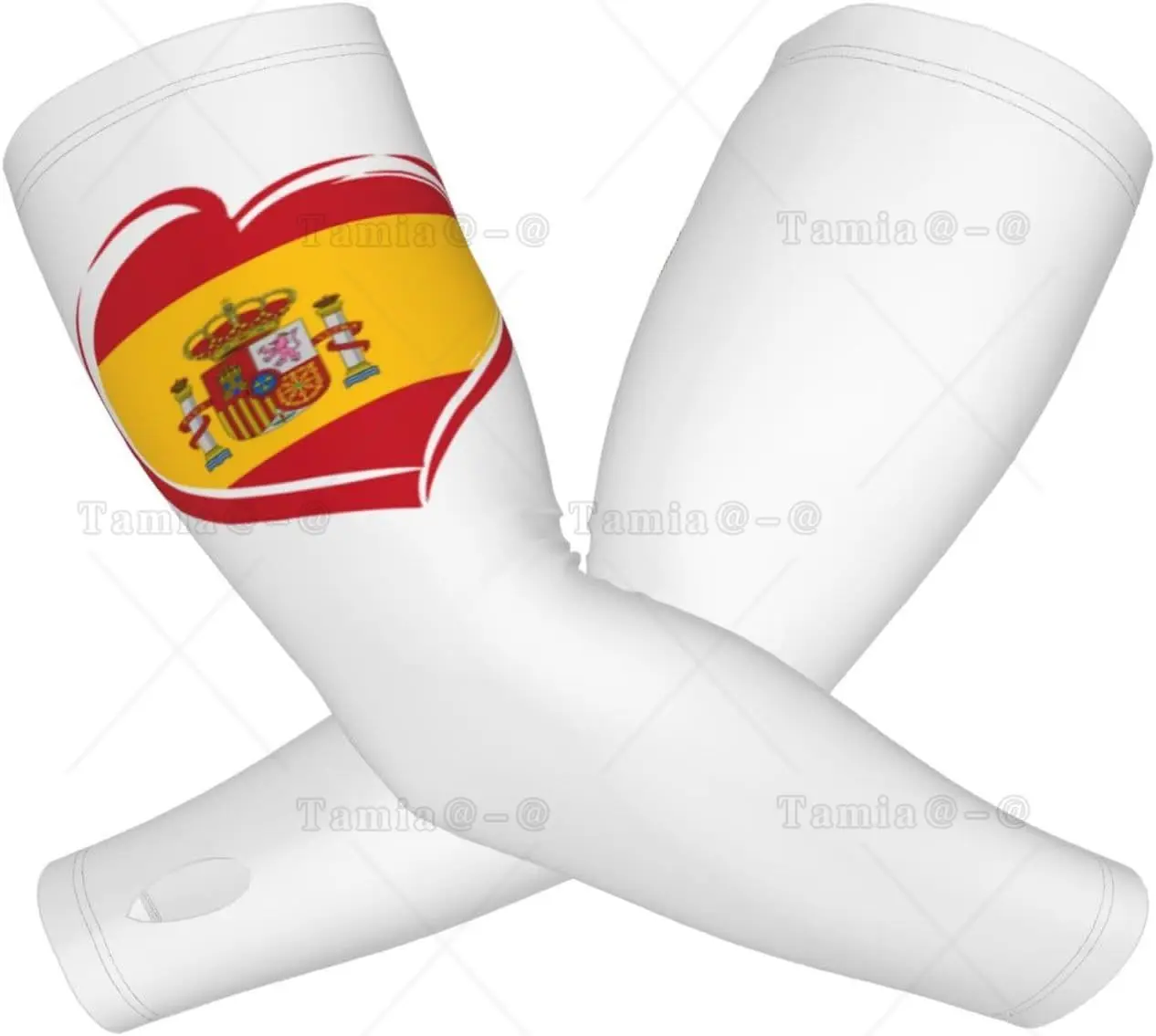 Mangas de brazo de España Funda de brazo con bandera de España Mangas de brazo de enfriamiento español para exteriores