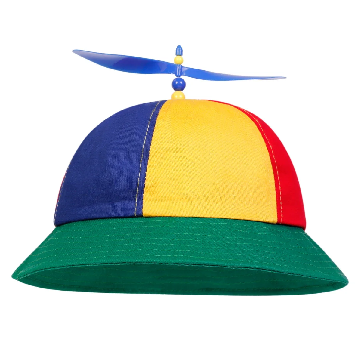 Chapeaux seau d'épissure multicolores unisexe, avec personnalité à hélice, chapeau de protection solaire multifonctionnel réglable pour loisirs en plein air, 1 pièce