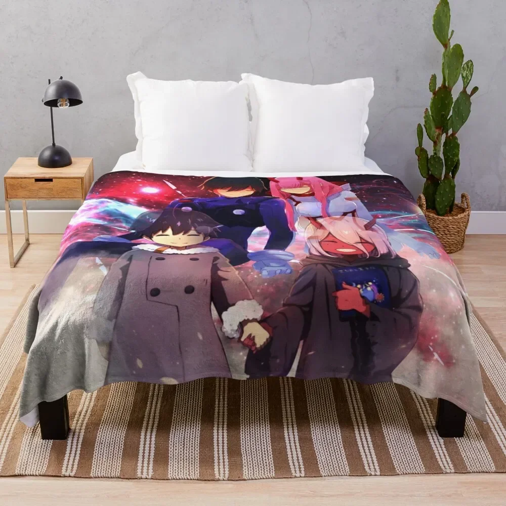 

Darling In The FranXX 3 Throw Blanket Vintage Soft Loose Flannel Blankets