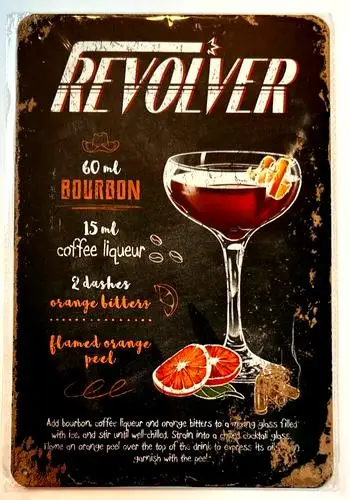 Revolver Cocktail and Drink Mix Recipe Collection ; Wall Art