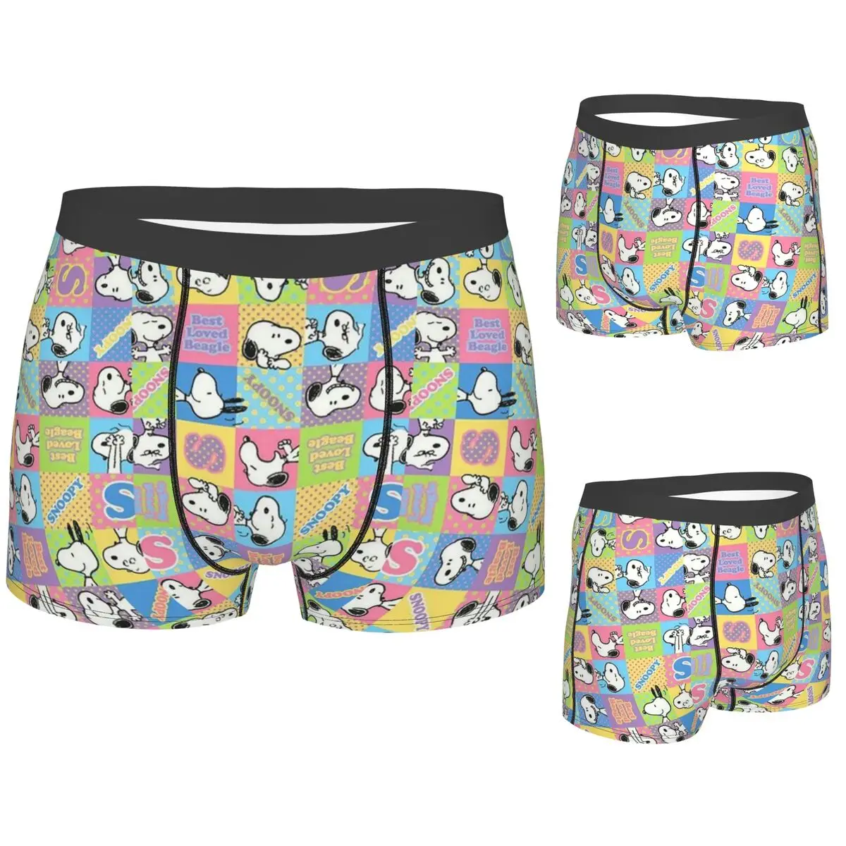 

Boxer Underpants Shorts Snoopy Peanuts Panties Men's Soft Underwear for Homme Man Boyfriend Gift