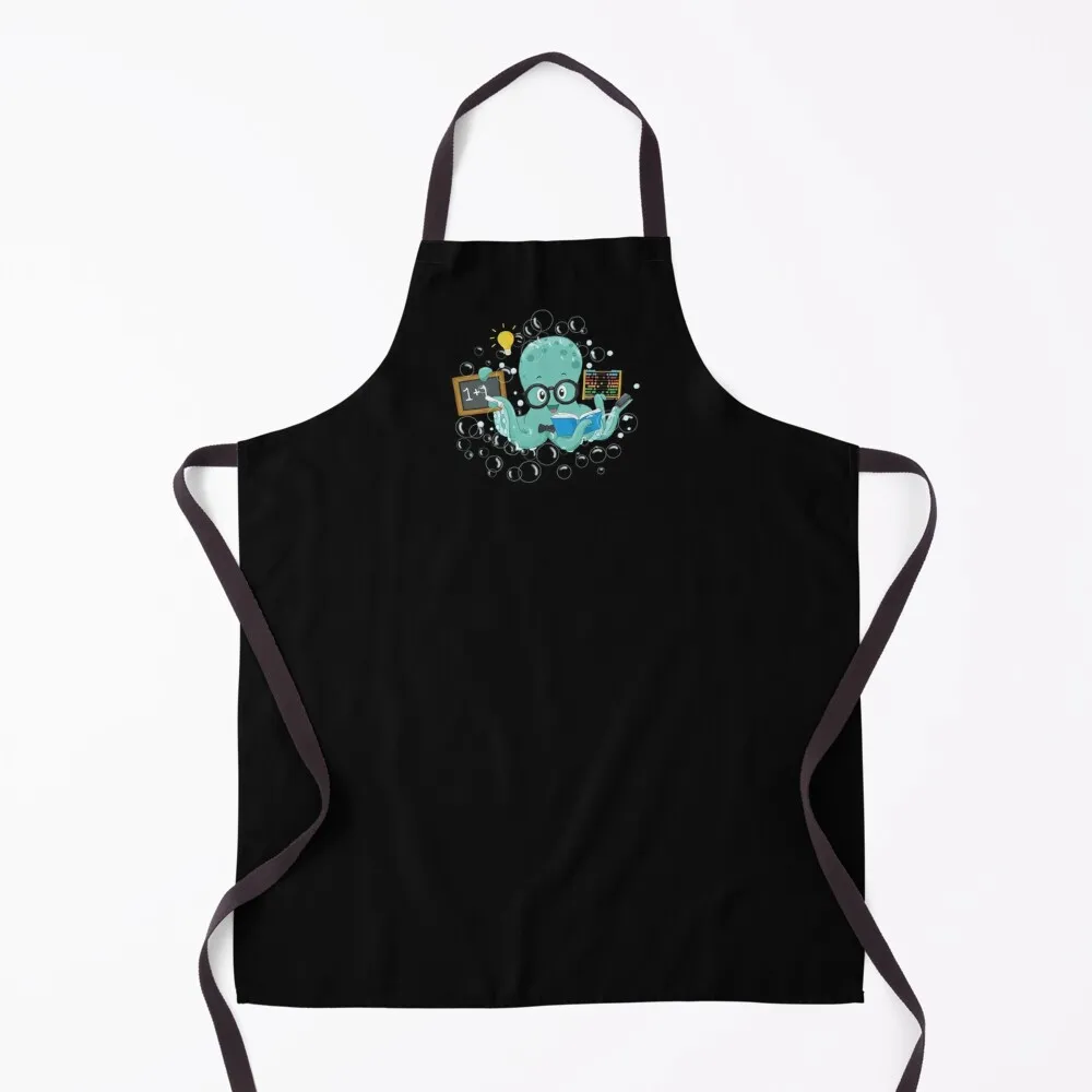 

Cute Octopus Full of Ideas and Going to School Apron For Women New year's Womens Dresses Kitchen Supplies Idea Goods Apron