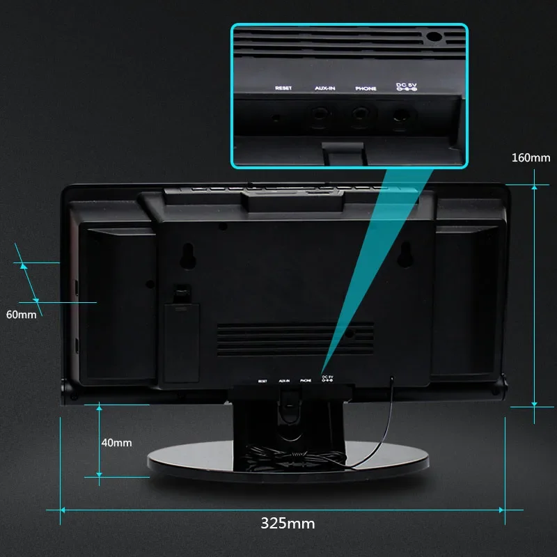 آلة الأقراص المضغوطة على الحائط ثانية سطح المكتب الصوت مشغل أقراص مضغوطة محرك أقراص فلاش USB mp3 جرد التجارة الخارجية المتكلم على شكل قرص U الموسيقى راديو FM