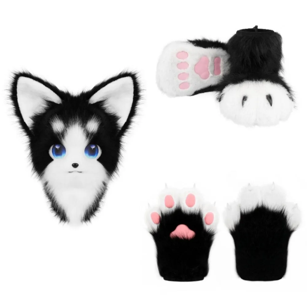 Japanese Cat Beast Clothing 3-piece Set Fursuit Comic-Con Cosplay Clothing Wearable Comic Exhibition Props Role Play Halloween