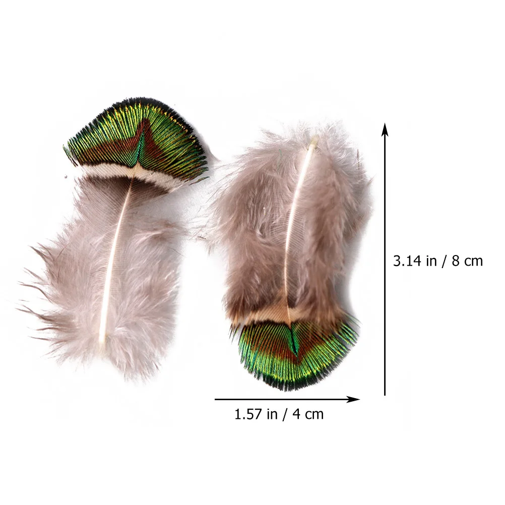 

100Pcs Natural Peacock Material for DIY Earrings Decorative Soft Touch Wedding Table Decoration Clothing