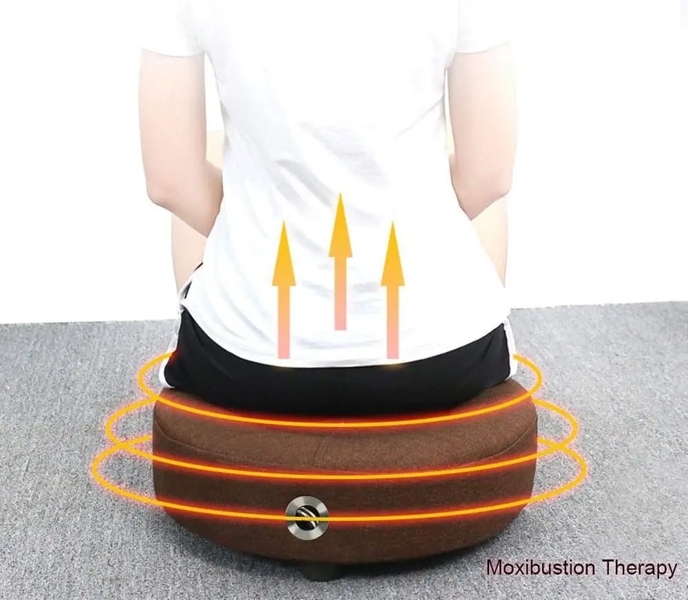 Smokeless Moxibustion Cushion Set, Moxa Cone Burner Box Moxibustion Sit Chair for Mild Moxibustion Meditation Yoga Relax