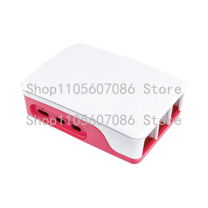 Suitable for Raspberry Pi 5th Generation Red and White Shell with PWM Speed Regulating Fan Cooling Raspberry Pi5 Shell