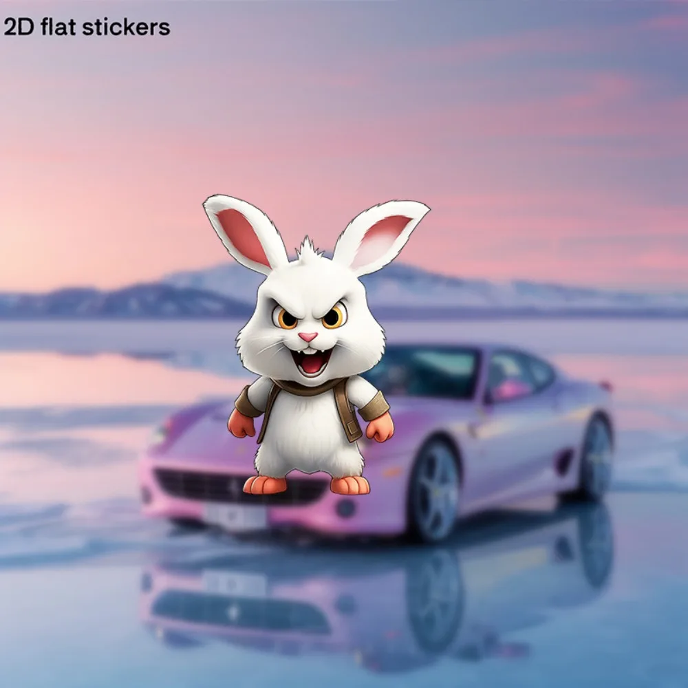 

Car Stickers Featuring Fierce Rabbit Warrior Designs DIY Perfect for Cars Motorcycles Laptops Water Bottles Refrigerators