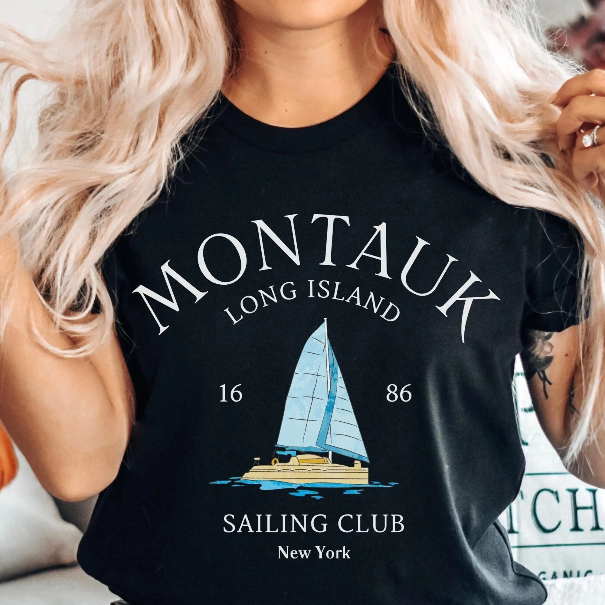 Montauk Shirt, Sailing Club Long Island Tee, Soft and Comfortable T-shirt, Unisex