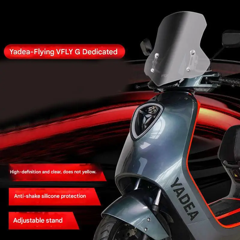 For Yadea VFLY G special windscreen electric motorcycle windshield modification accessories, Anti-Scratch & Durable