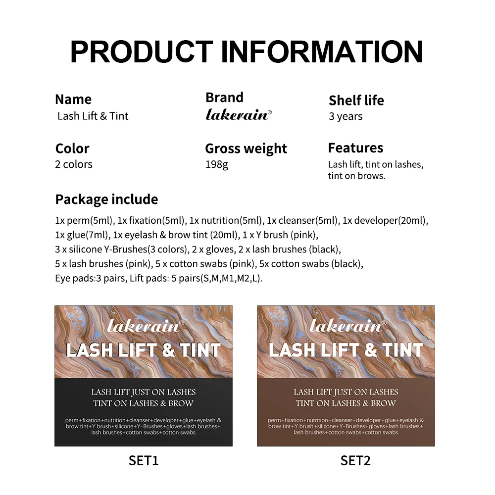 Kit professionale per arricciare le ciglia Effetto per arricciare le ciglia a lunga durata Tintura per sopracciglia Kit per modellare le ciglia Tinta sui ciglia e sopracciglia