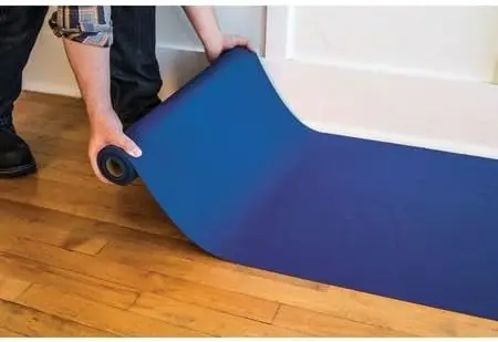 Pelari pelindung lantai Neoprene biru 27in X 20ft-persediaan bergerak kelas industri