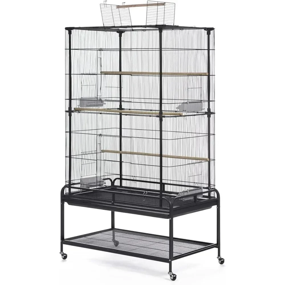 Love Bird Cages for Birds Free Shipping Black Aves Playtop Flight Bird Cage With Stand - F085 Cockatiel Houses and Habitats Hut