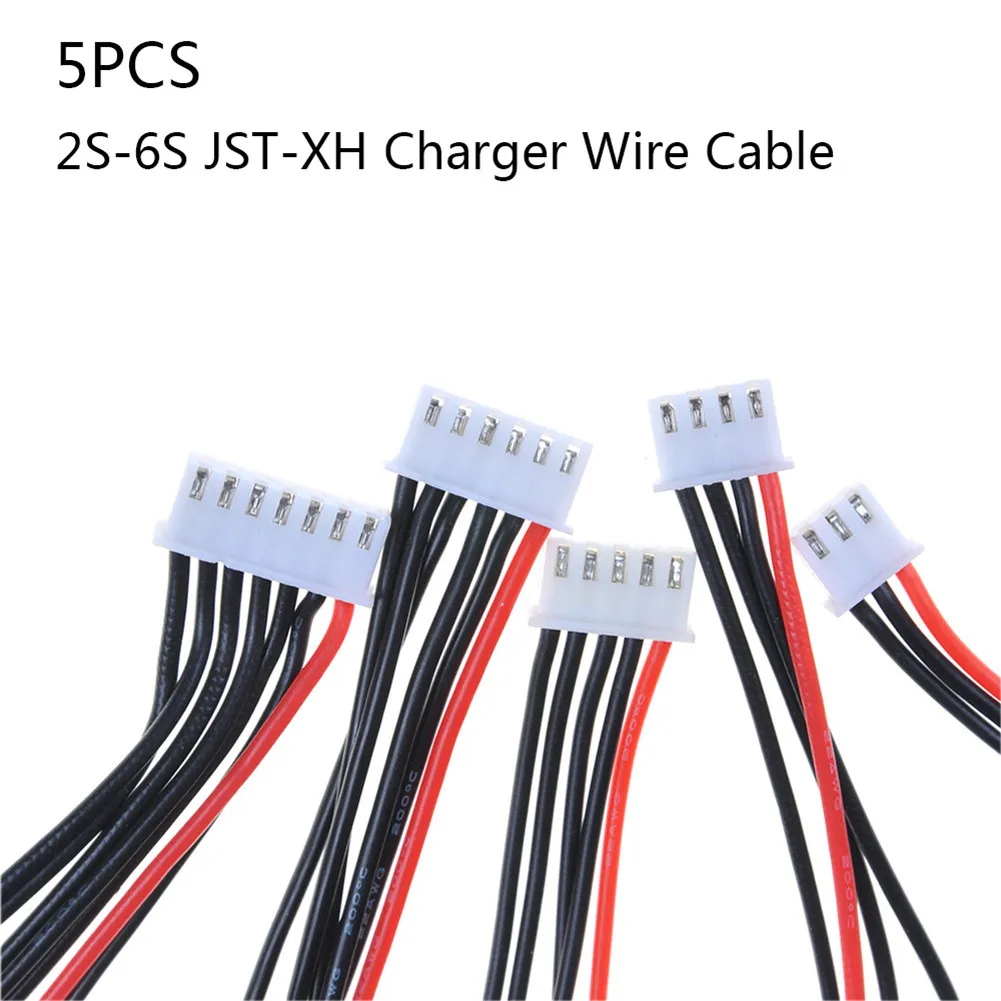 5Pcs JST XH 2s 3s 4s 5s 6s Battery Balance Charger Plug Line/Wire/Connector Cable