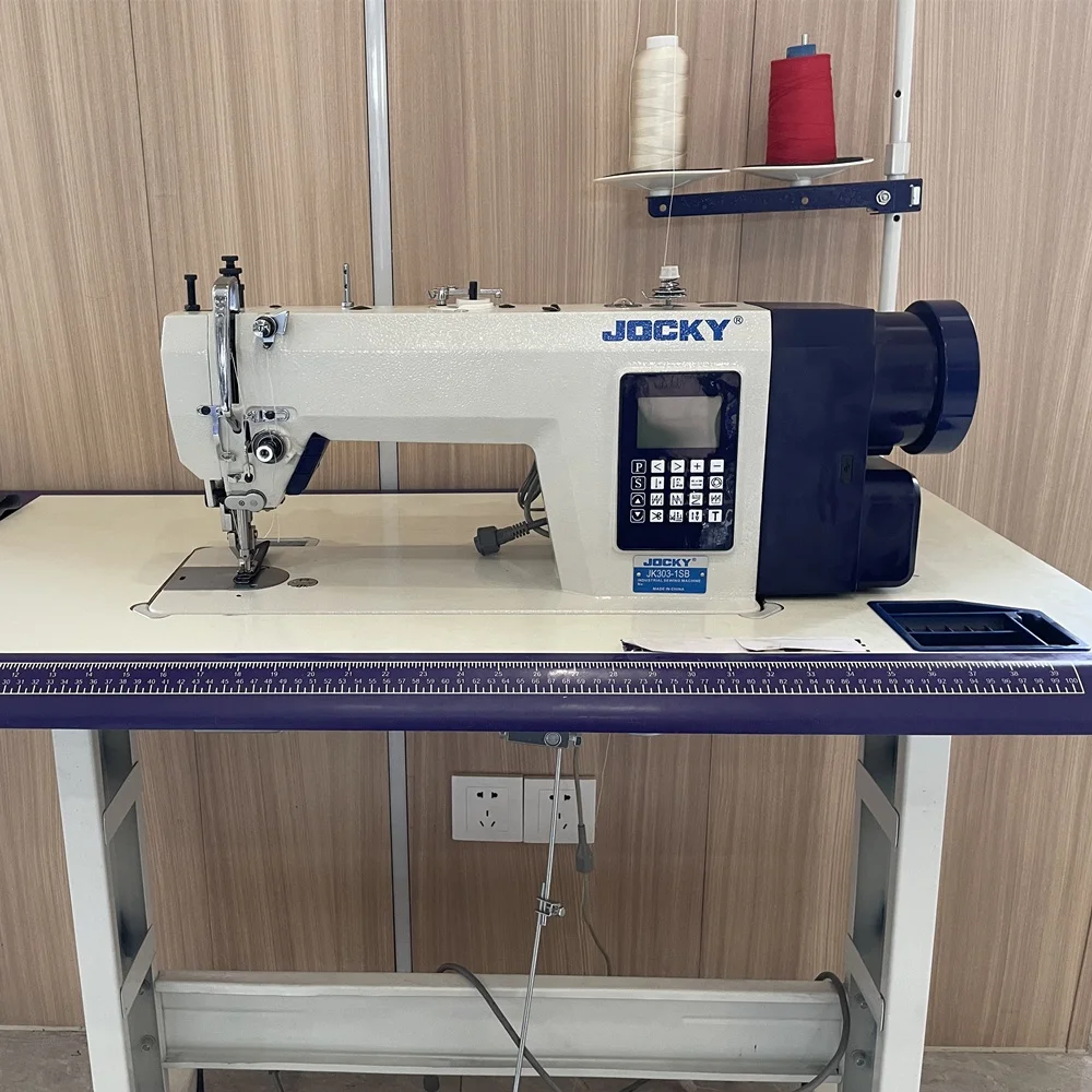 JOCKY JK303-1SB Machine à coudre informatisée pied de marche industriel cuir robuste