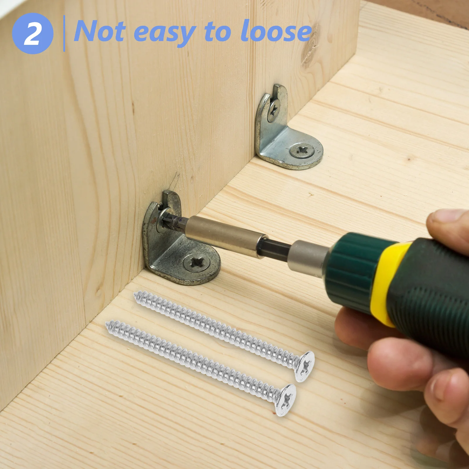 

50Pcs Self-Tapping Screws for Home Door and Window Installation Stainless Steel Wear-Resistant Metal Screws Self-Tapping Screw