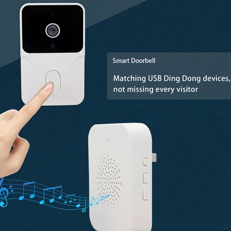 Tuya HD Wireless Video Doorbell โทรศัพท์มือถือสมาร์ทโฮม APP วิดีโอ Intercom มองเห็นกลางคืนตรวจจับการเคลื่อนไหว WIFI Doorbell สำหรับ Home