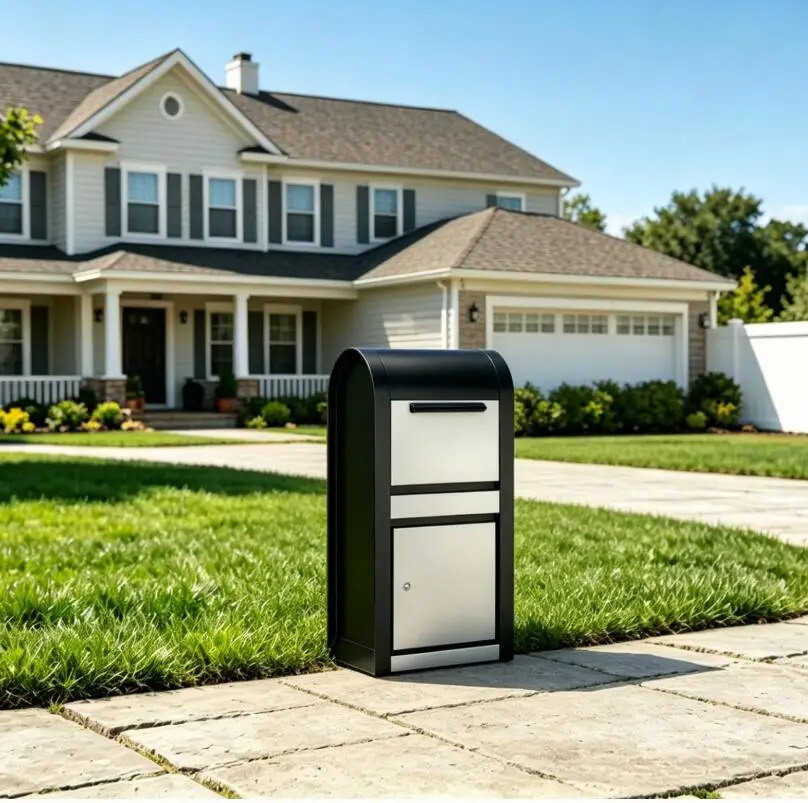 Free-Standing Galvanized Steel Powder Coated Parcel Delivery Box
