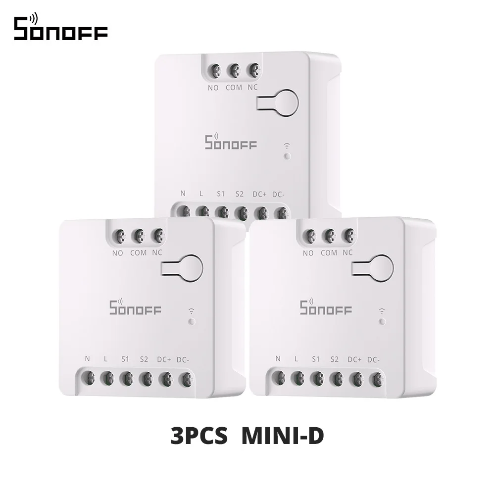 SONOFF MINI-D Droog contact WiFi Smart Switch ESP32 Chip Matter Compatibel AC/DC-ingang 1-10PCS Set Smart Scene via eWeLink Alexa
