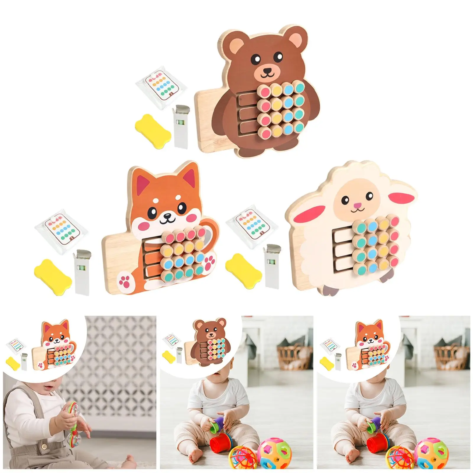 カラーマッチングスライドパズルおもちゃ 論理的思考 就学前教育用スライドパズル 頭の体操 旅行用おもちゃ 子供用