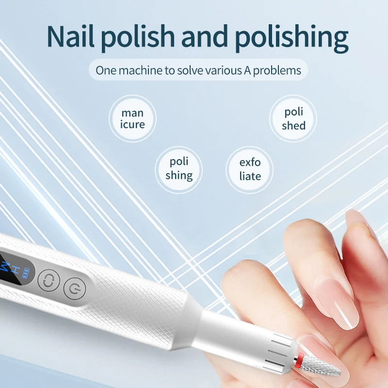 18000Rpm Elektrische Nagelboor Manicure Machine Professionele Nagelboor Voor Gel Polijsten Nagelschuurmachine Salon Polijstapparatuur