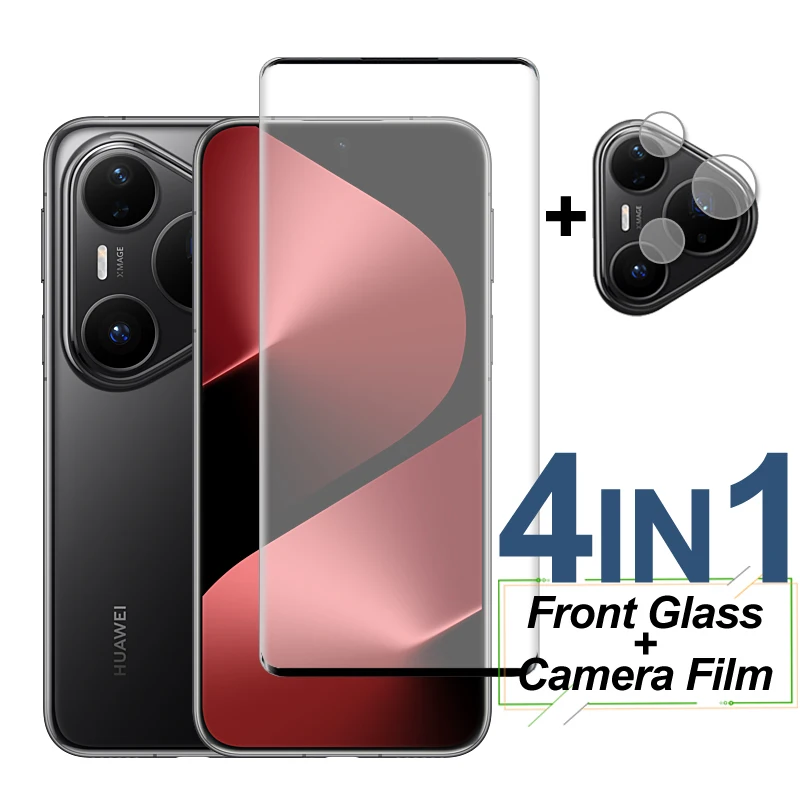 Capa completa de vidro temperado para huawei pura 80 pro protetor de tela de vidro película protetora da lente da câmera do telefone para huawei pura 80 pro