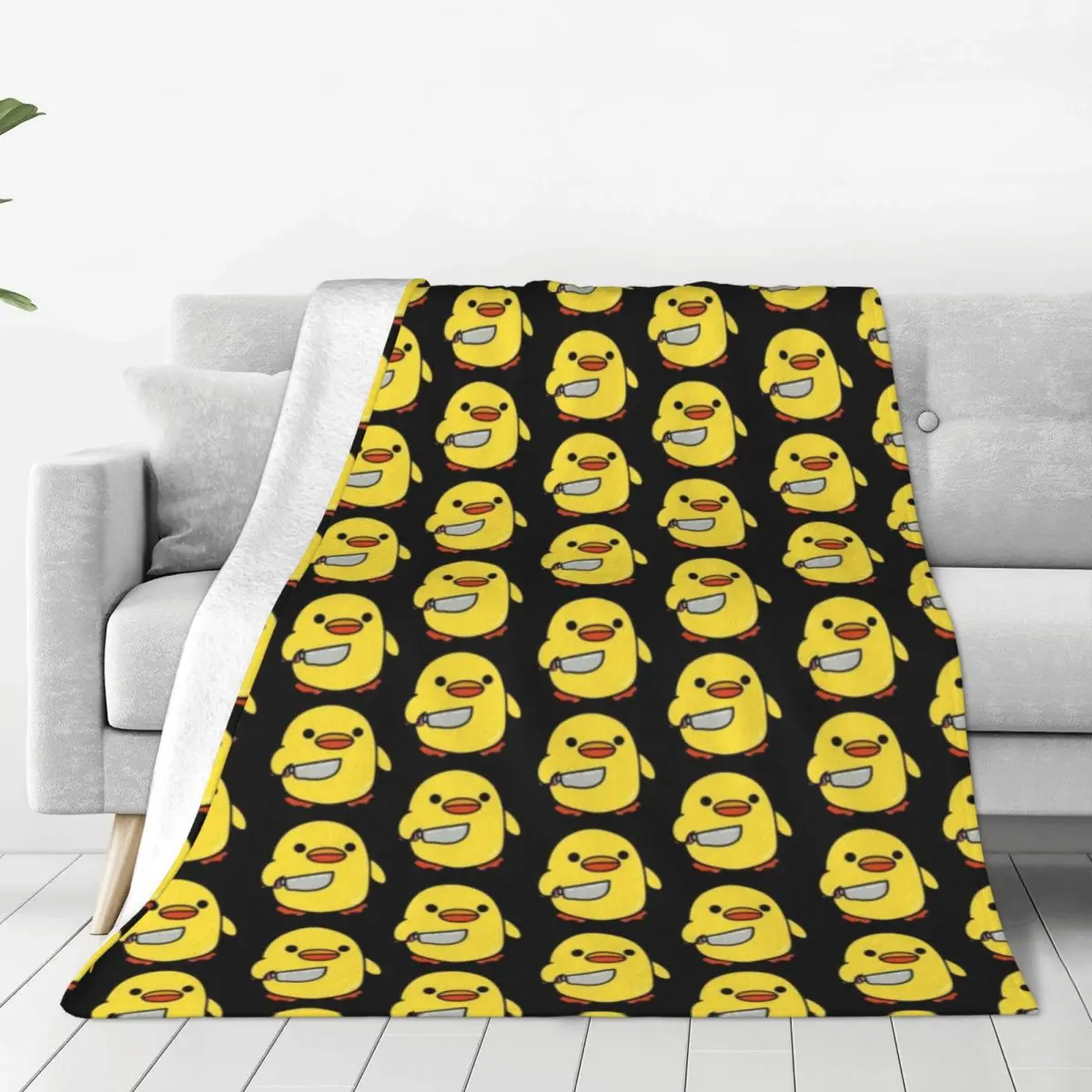 

Warm Blanket Camping Yellow Duck Throw Blanket Flannel Bedspread For Couch ChairFunny Sofa Bed Cover