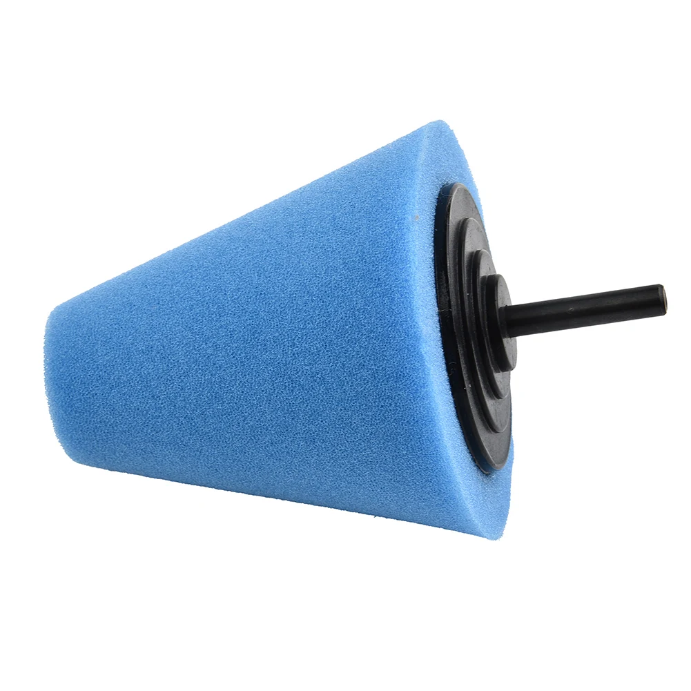 

Аксессуары, пенопластовые полировальные конусообразные подушечки, автомобильная ступица колеса, синий конус, полировальная губка, инструмент, Лидер продаж, новинка