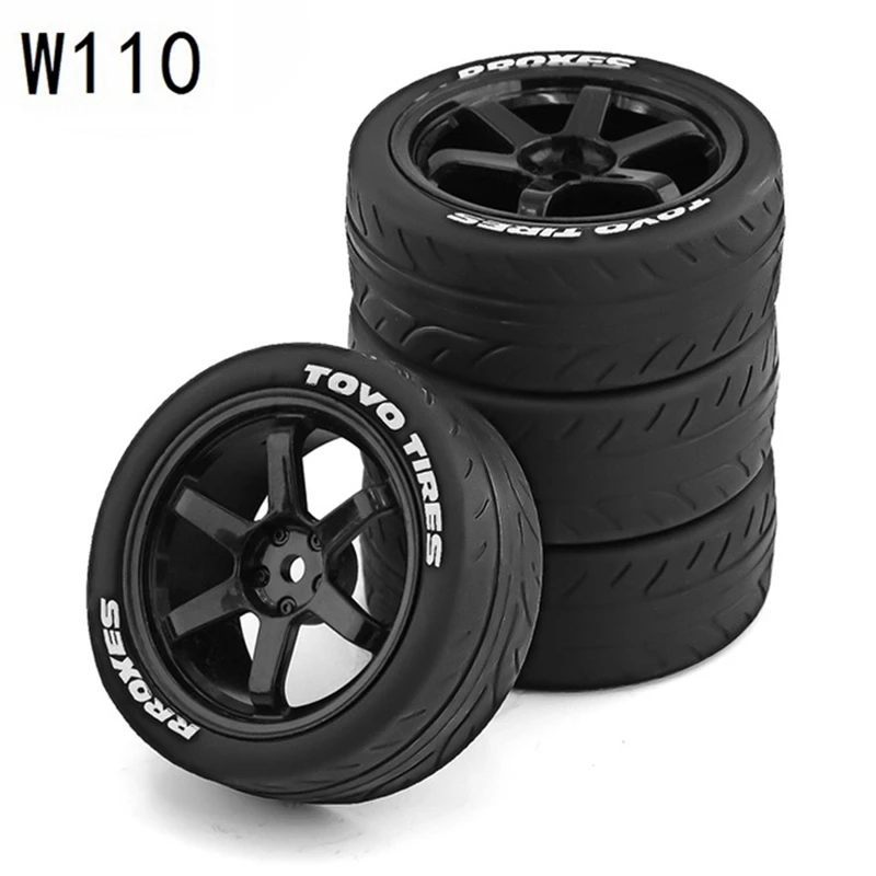 4PCS 68Mm 1/10 RC Racing Car Tires On Road Touring Drift Car Tyre Wheel Replacement Spare Parts Accessories For TT01 TT02 XV01