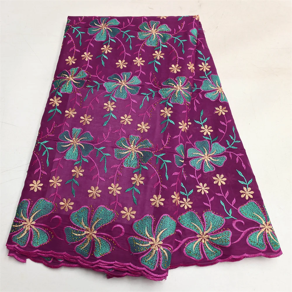 Latest Swiss Voile Lace In Switzerland Embroidered Cotton African Lace Fabric 2025 High Quality For Women Wedding Party