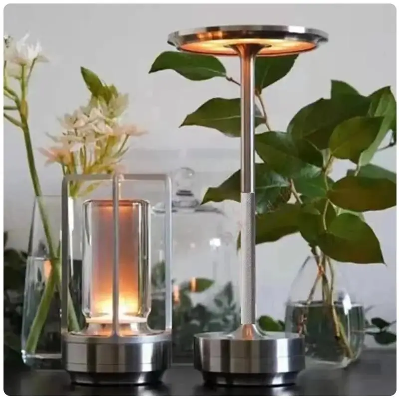 

Simple Charging Table lamp Restaurant Bar Desk Lamp Dimming Atmosphere Night Light USB Charging Touch Switch Decoration Lamp