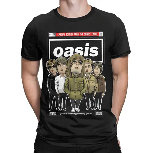 Imagen 2 del producto Some Might Say 2025 O-Oasis Tour Men T Shirts  Novelty Tee Shirt Short Sleeve O Neck T-Shirt Cotton Birthday Present Clothes