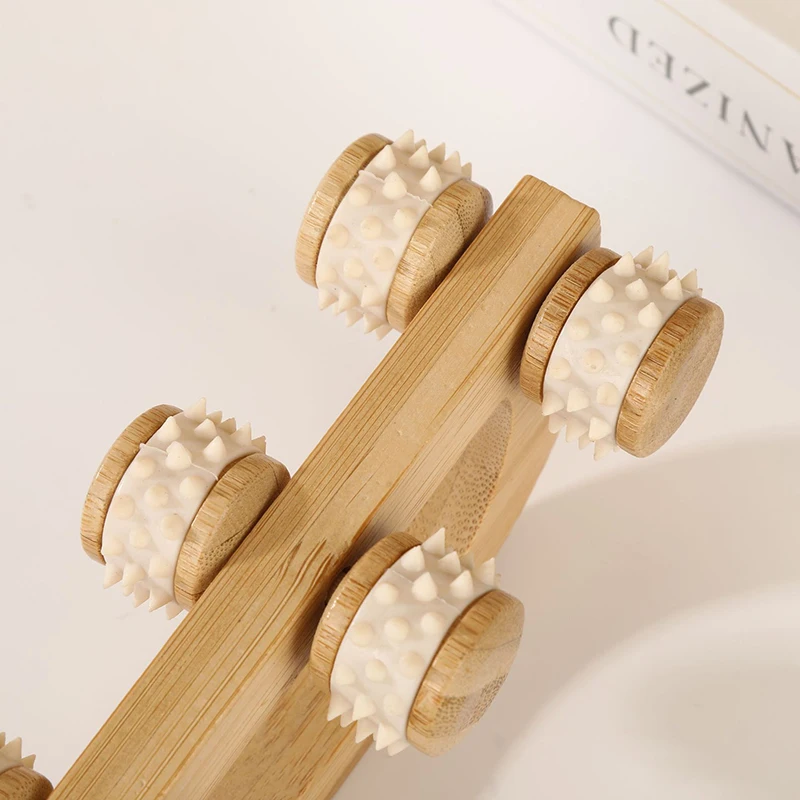 Panas! Alat Rol Pijat Kayu, Pijat Kayu Manual, Rol Pijat Kayu untuk Pijat Otot Jaringan Dalam Leher, Kaki, dan Punggung