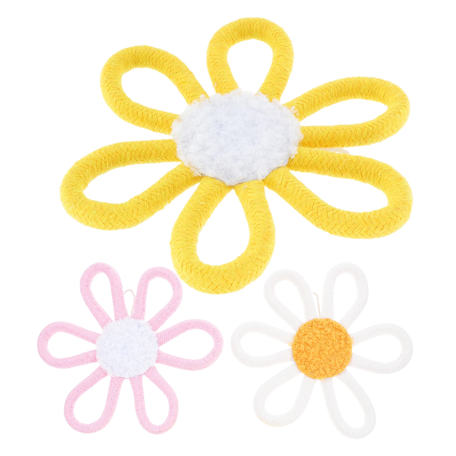 

3 Pcs Daisy Wall Decoration Simulated Hanging Boho Girls Room Art Flower Nursery