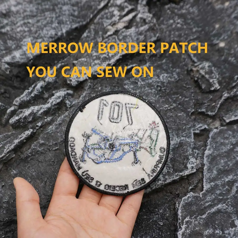 رقعة دائرية مطرزة مع حدود ميرو، زينة قابلة للخياطة للملابس والإكسسوارات